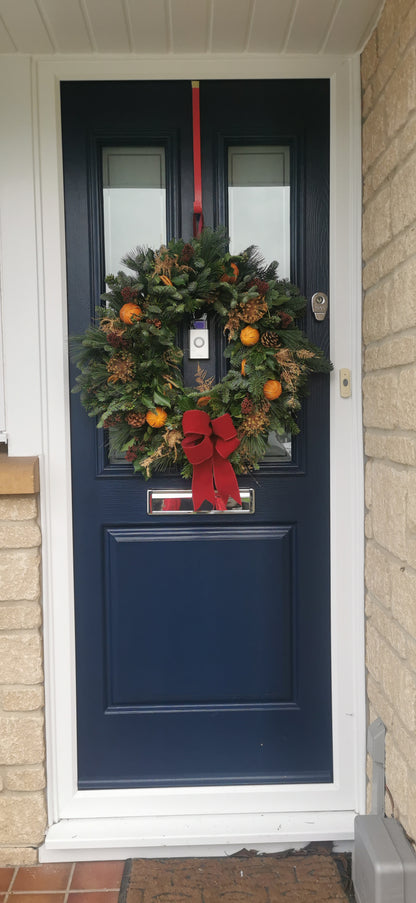 Traditional Christmas Door Wreath