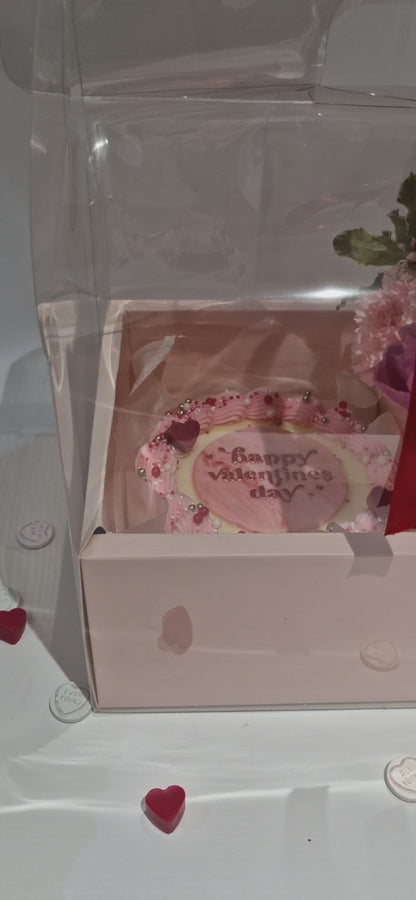 Valentines Bentos Cake and Flower Box